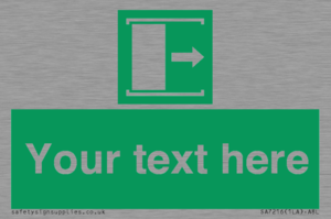 Custom sign safe condition Door slides right to open